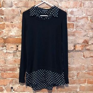 Adrianna Papell Black Sweater Size Medium